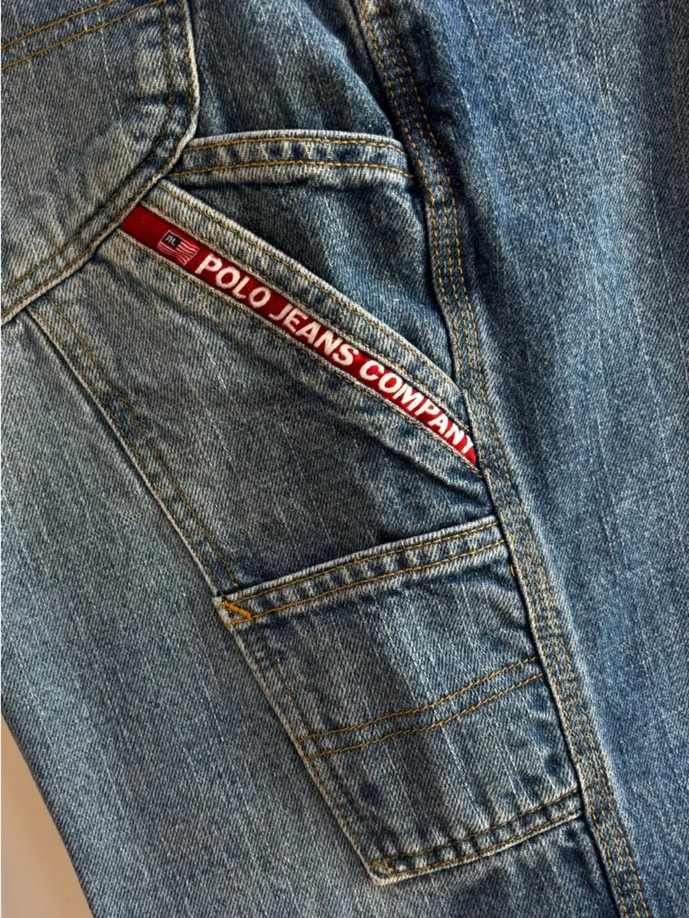 Vintage Polo by Ralph Lauren Men's Classic Carpenter Jeans with Logo 32 x 32